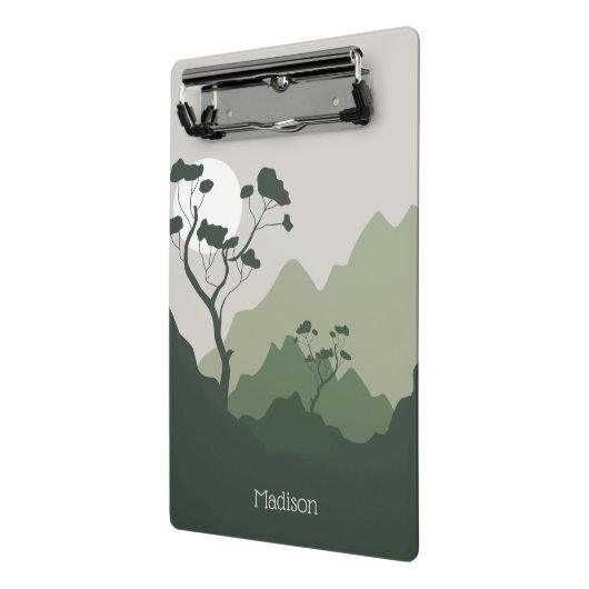 Individuelle Name Nature Illustration Mini Klemmbrett (Gewinkelt2)