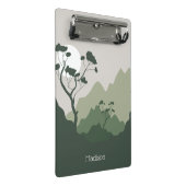 Individuelle Name Nature Illustration Mini Klemmbrett (Schrägansicht)