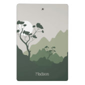 Individuelle Name Nature Illustration Mini Klemmbrett (Rückseite)