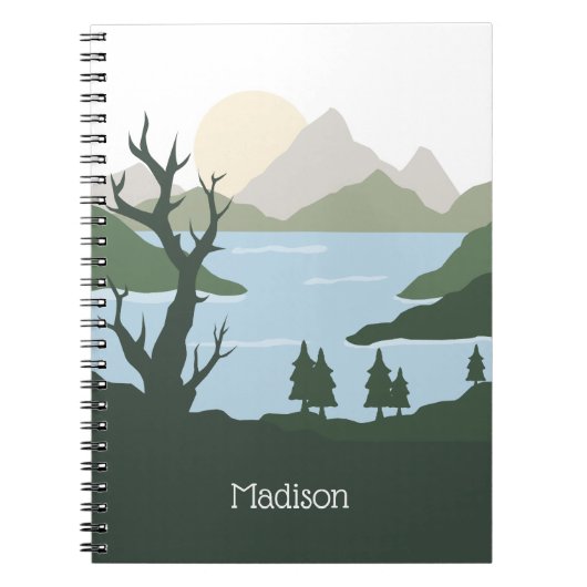 Individuelle Name Nature Illustration Notizblock (Vorderseite)