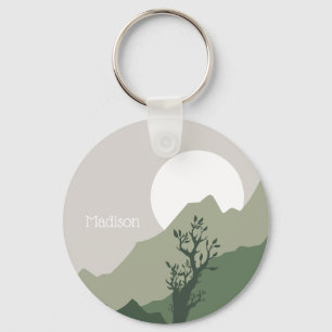 Individuelle Name Nature Illustration Schlüsselanhänger