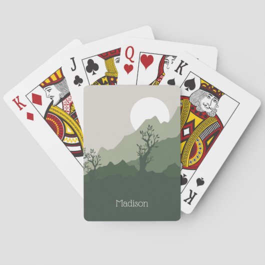 Individuelle Name Nature Illustration Spielkarten (Rückseite)