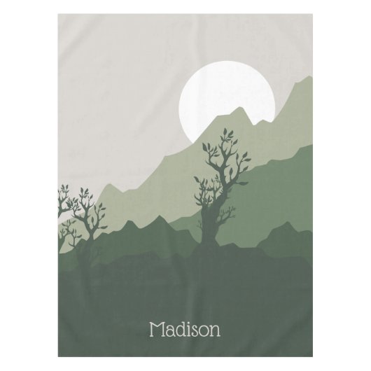Individuelle Name Nature Illustration Tischdecke (Vorderseite)