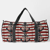 Individuelle Name Nautical Anchor Duffle Bag (Rückseite)