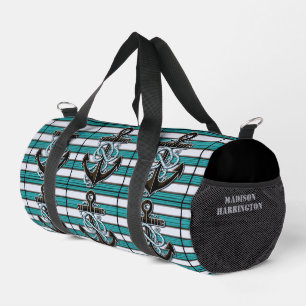 Individuelle Name Nautical Anchor Duffle Bag
