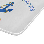 Individuelle Name Nautical Anchor Schneidebrett (Ecke)