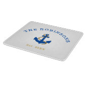 Individuelle Name Nautical Anchor Schneidebrett (Ecke)