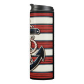 Individuelle Name Nautical Anchor Thermosbecher (Nach rechts gedreht)