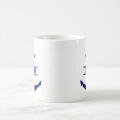 Individuelle Name Nautical Blue Anchor Tasse (Mittel)