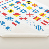 Individuelle Name Nautical Flags Baby Boy Sherpa B Sherpadecke (3/4)