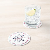 Individuelle Name Nautical Runder Pappuntersetzer (Vor Ort)