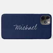 Individuelle Name Navy Blue Case-Mate iPhone Hülle (Rückseite (Horizontal))
