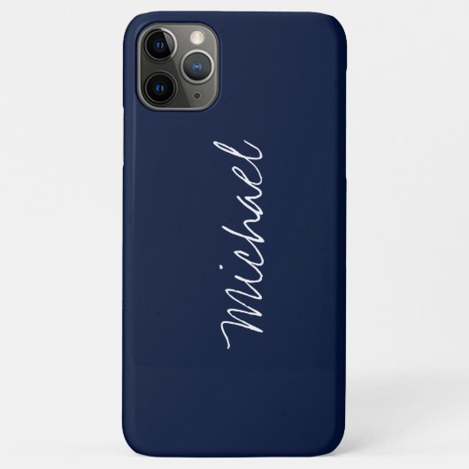 Individuelle Name Navy Blue Case-Mate iPhone Hülle (Rückseite)