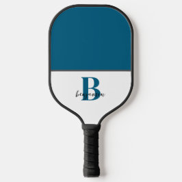 Individuelle Name Navy Blue Monogram Pickleball Pa Pickleball Schläger