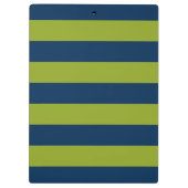 Individuelle Name Navy Blue und Lime Green Rugby S Klemmbrett (Rückseite)