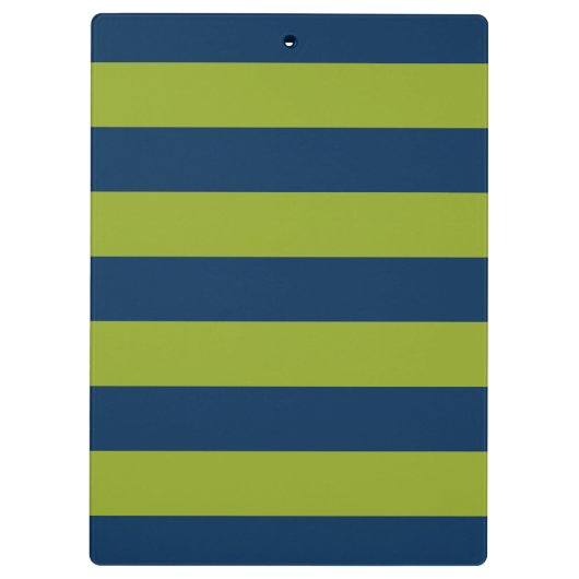 Individuelle Name Navy Blue und Lime Green Rugby S Klemmbrett (Rückseite)