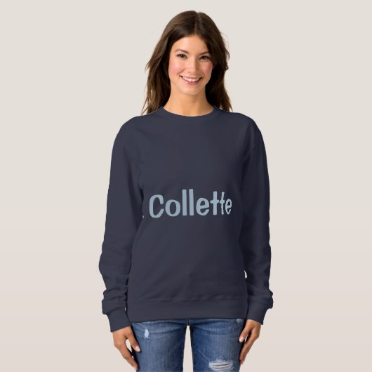 Individuelle Name Navy Blue Women's Sweatshirt (Vorne ganz)