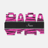 Individuelle Name Nebel Rosa Glitzer Zebrastreifen Geschenkschachtel (Ungefaltet)