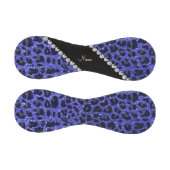 Individuelle Name Neon Blue Glitzer Leopard Druck Baseball (Paneele)