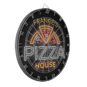 Individuelle Name Neon Italienisches Pizzeria Pizz Dartscheibe (Vorderseite Links)