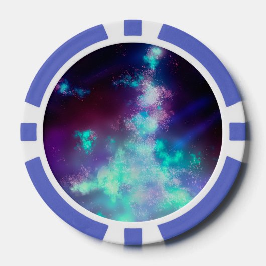 Individuelle Name Neon Lights Pokerchips (Vorderseite)