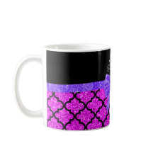 Individuelle Name neonrosa Glitzer morocan lila Bo