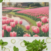 Individuelle Name Netherlands Windmills Geschirrtuch (Gefaltet)