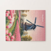 Individuelle Name Netherlands Windmills Puzzle (Horizontal)