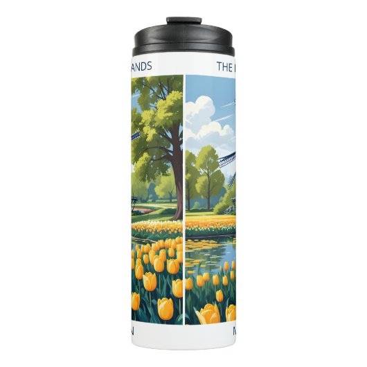 Individuelle Name Netherlands Windmills Thermosbecher (Vorderseite)