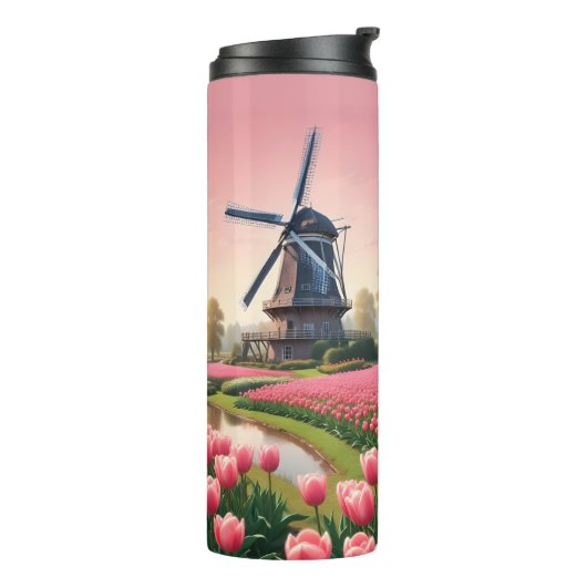 Individuelle Name Netherlands Windmills Thermosbecher (Nach links gedreht)