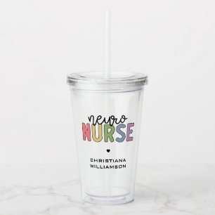 Individuelle Name Neuro Nurse Neuroscience Geschen Acryltrinkbecher