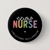 Individuelle Name Neuro Nurse Neuroscience Geschen Button (Vorderseite)