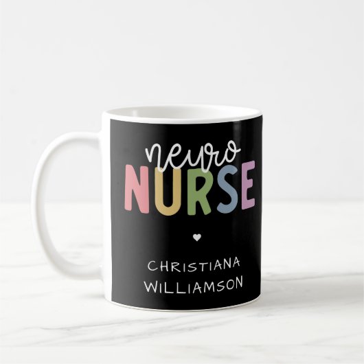 Individuelle Name Neuro Nurse Neuroscience Geschen Kaffeetasse (Links)