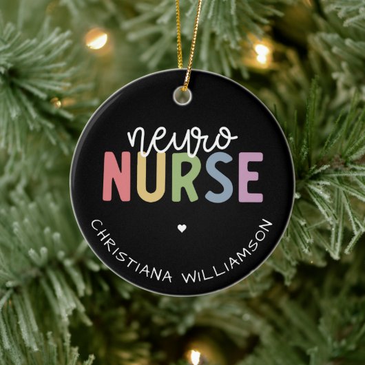 Individuelle Name Neuro Nurse Neuroscience Geschen Keramik Ornament (Baum)
