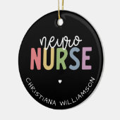 Individuelle Name Neuro Nurse Neuroscience Geschen Keramik Ornament (Links)