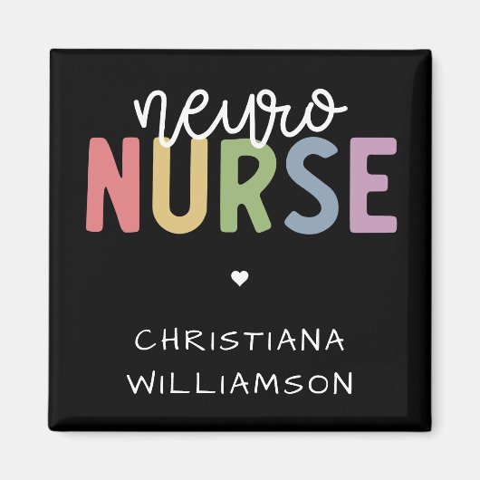 Individuelle Name Neuro Nurse Neuroscience Geschen Magnet (Vorne)