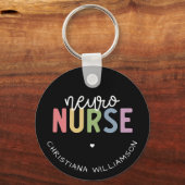 Individuelle Name Neuro Nurse Neuroscience Geschen Schlüsselanhänger (Vorderseite)