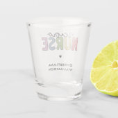 Individuelle Name Neuro Nurse Neuroscience Geschen Schnapsglas (Rückseite)