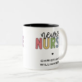 Individuelle Name Neuro Nurse Neuroscience Geschen Zweifarbige Tasse (VorderseiteRechts)