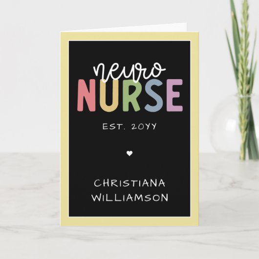 Individuelle Name Neuro Nurse Neuroscience Nurse Karte (Vorderseite)