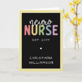 Individuelle Name Neuro Nurse Neuroscience Nurse Karte (Gelbe Blume)