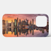 Individuelle Name New York City Skyline Case-Mate iPhone Hülle (Rückseite (Horizontal))
