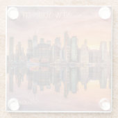 Individuelle Name New York City Skyline Glasuntersetzer (Rückseite)