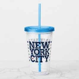 individuelle Name New York City tummelt sich Acryltrinkbecher
