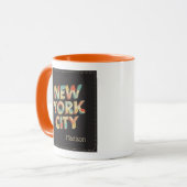 Individuelle Name New York City Typografie Tasse (Vorderseite Links)
