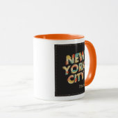 Individuelle Name New York City Typografie Tasse (VorderseiteRechts)