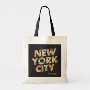 Individuelle Name New York City Typografie Totasch Tragetasche