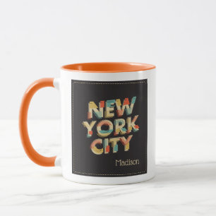 individuelle Name New York City Typografy Tasse