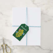 Individuelle Name Niedlich Bugs essen grünes Leaf Geschenkanhänger (Mit Garn)