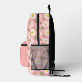 Individuelle Name Niedlich Daisy Floral Pattern Sc Bedruckter Rucksack (Rechts)